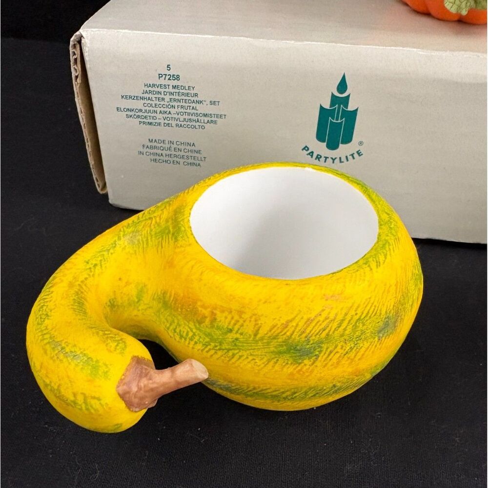 Vintage 2001 PartyLite Harvest Medley P7258 5 Pc Fruit Votive Candle Holders Box - Picture 7 of 13